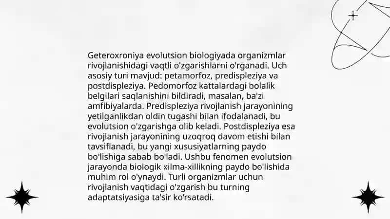 O‘sish va rivojlanish geteroxroniyasi 3