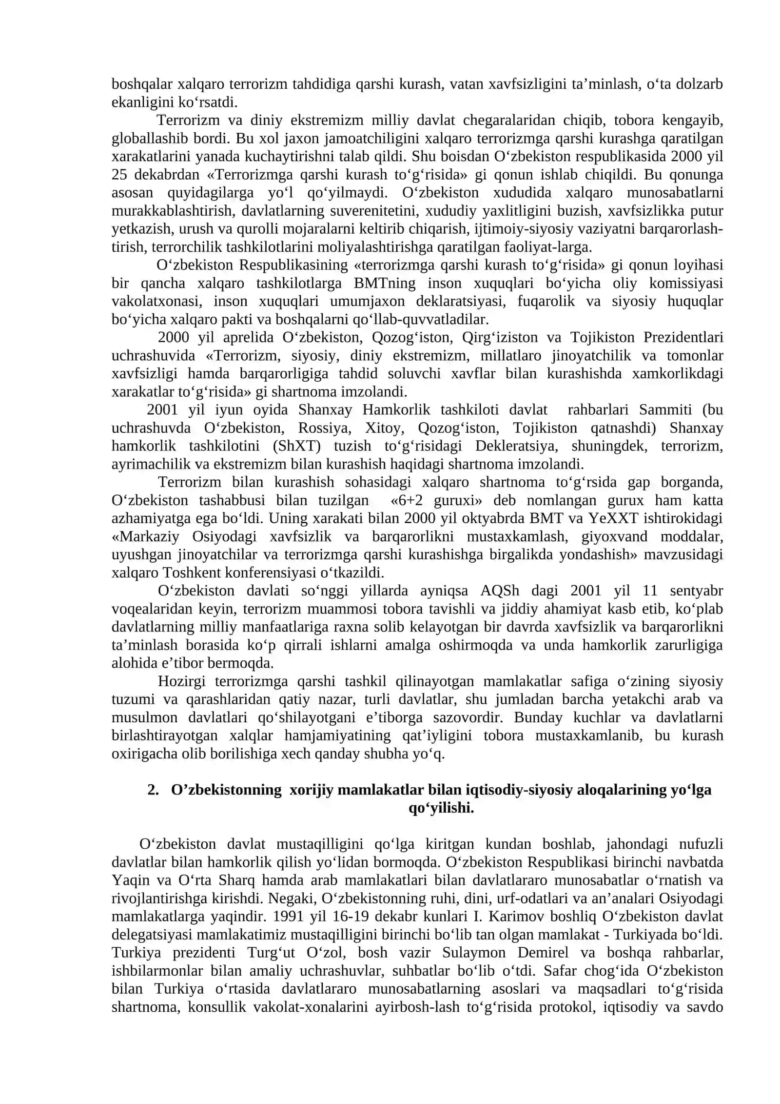 O'zbekiston va Jahon Hamjamiyati 3