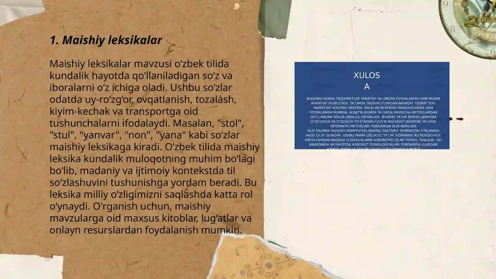 Maishiy leksikalar 3