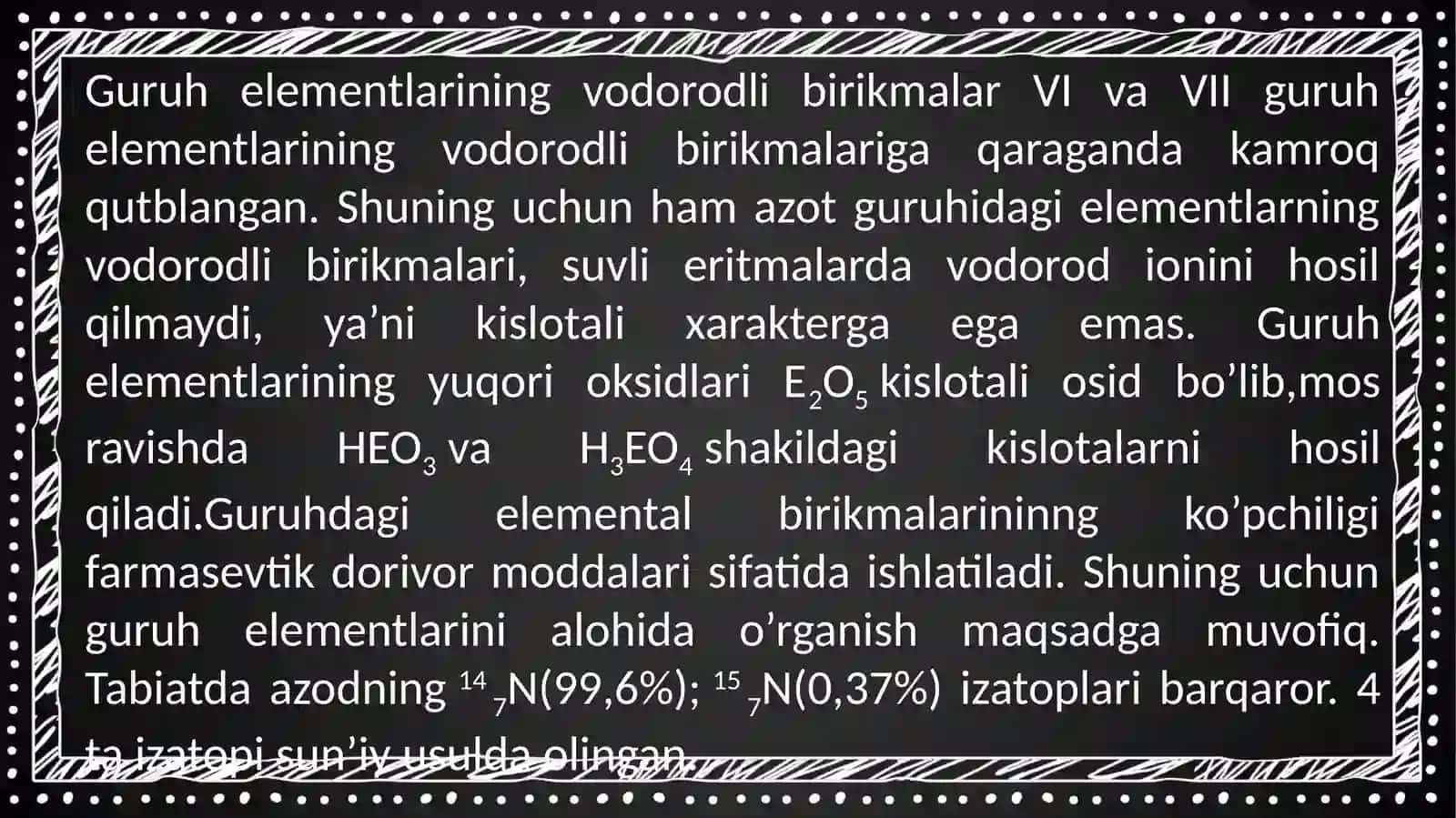 V A guruxcha elementlari. Mineral o‘g‘itlar 3