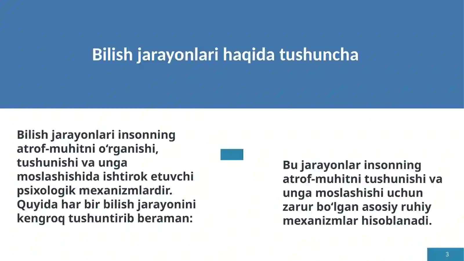 Bilish jarayonlari 3