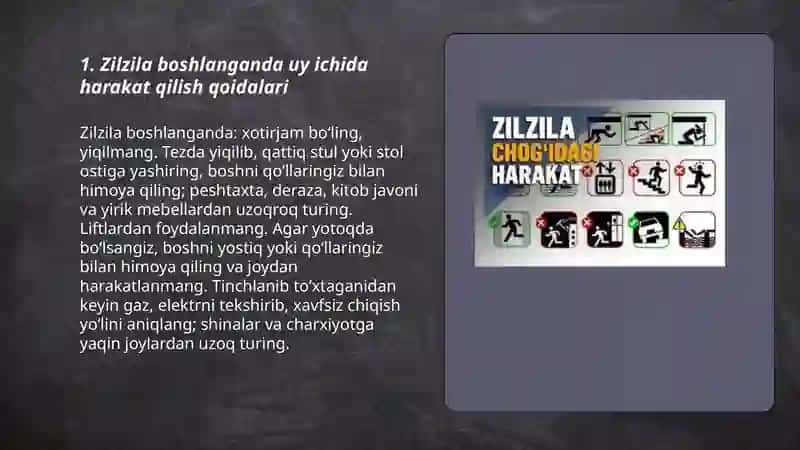 Zilzila vaqtida aholi harakatlari 3