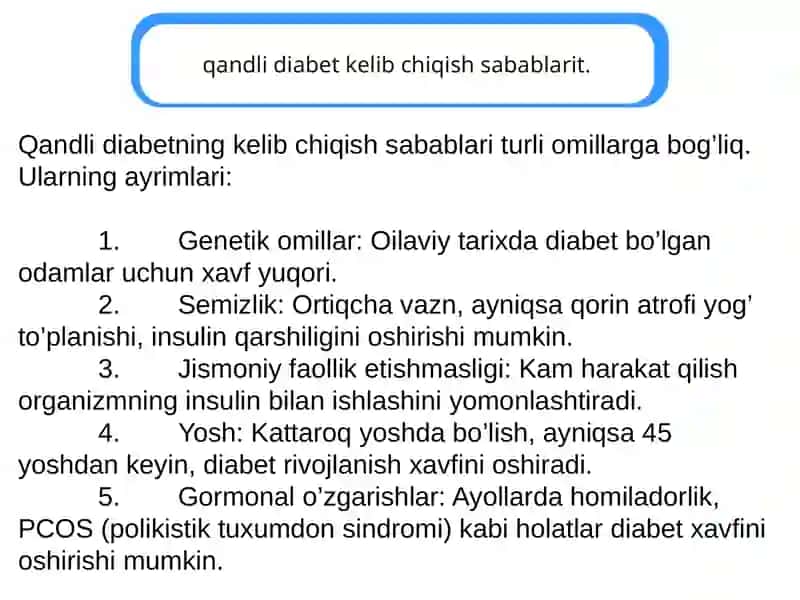Qandli diabet 3