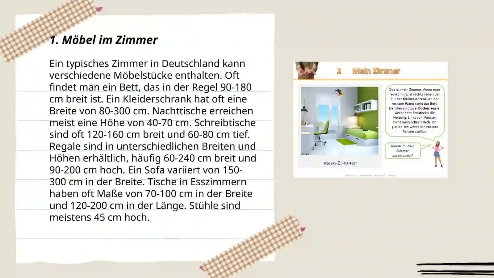 Möbel im Zimmer 3