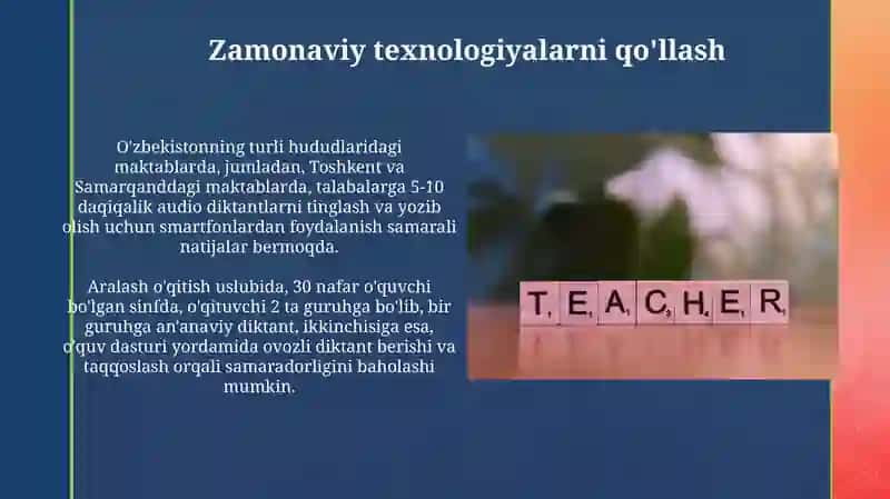 Diktant yozishga o‘rgatish 3