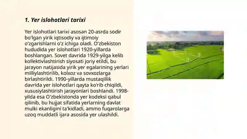 Yer islohotlari tarixi 3