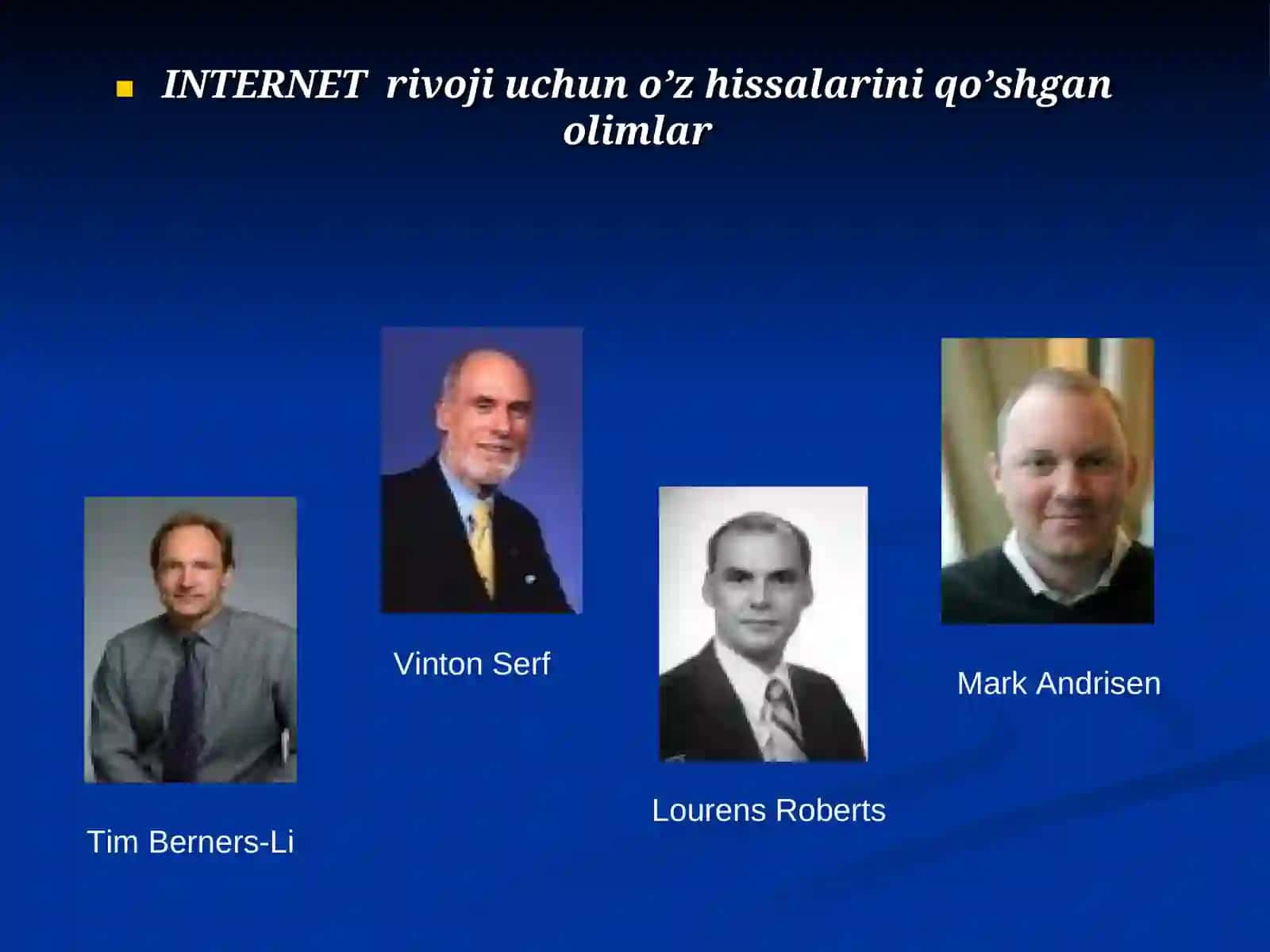 Internet va Intranet tarmoqlari. Microsoft Internet Explorer dasturlarida ishlash 3