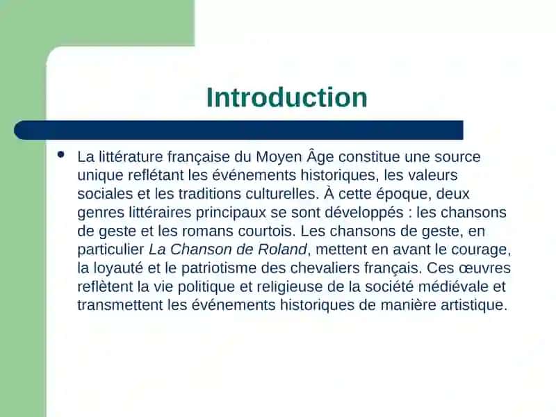 La littérature française du Moyen Âge épopées héroïques et romans courtois 3