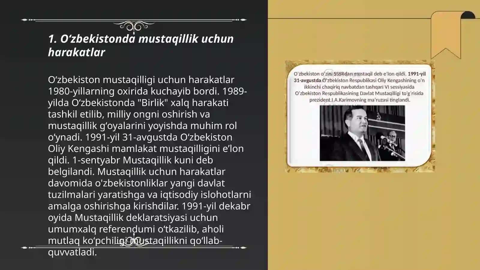 Mustaqillikka erishish arafasida Oʻzbekistondagi siyosiy jarayonlar 3