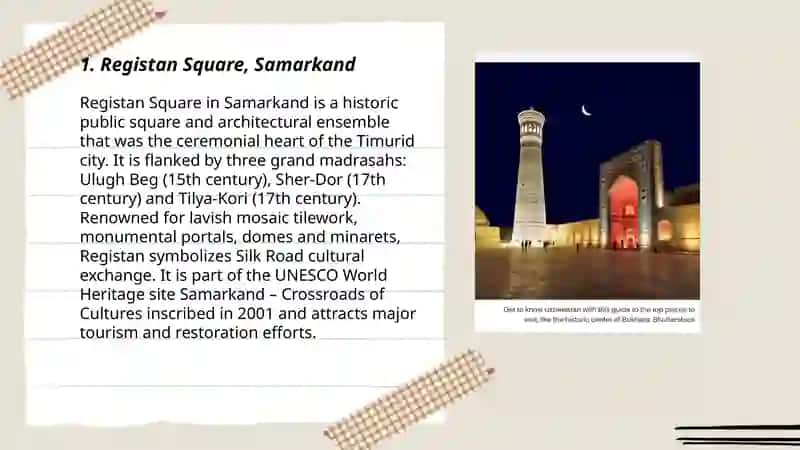 The sightseeing of Uzbekistan 3