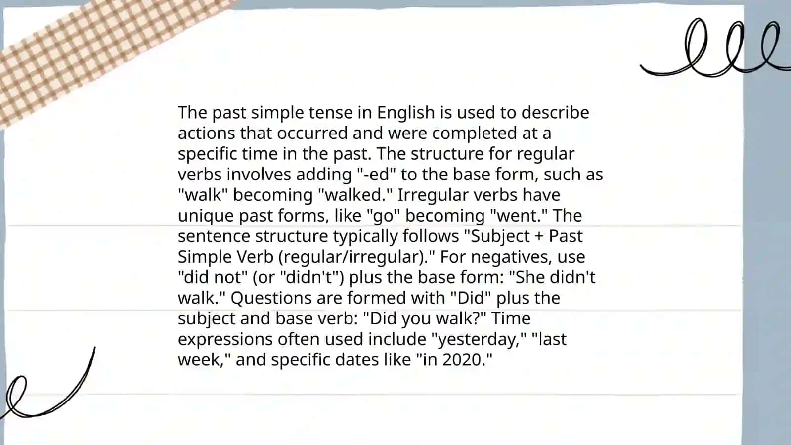Past simple tense 3