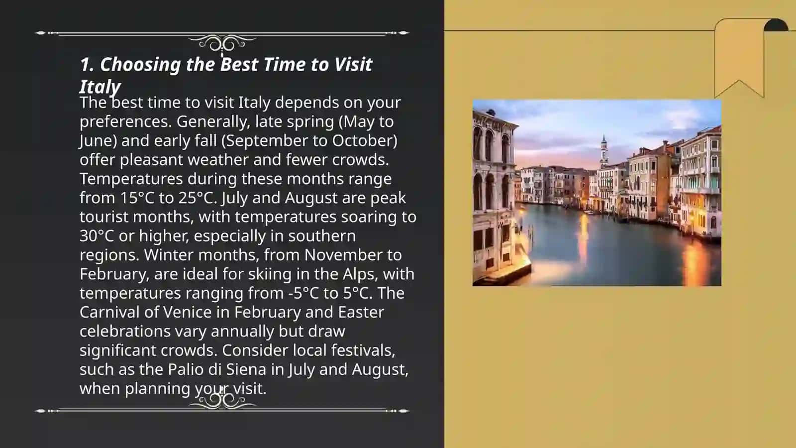 Planning a holiday in ITALY 3