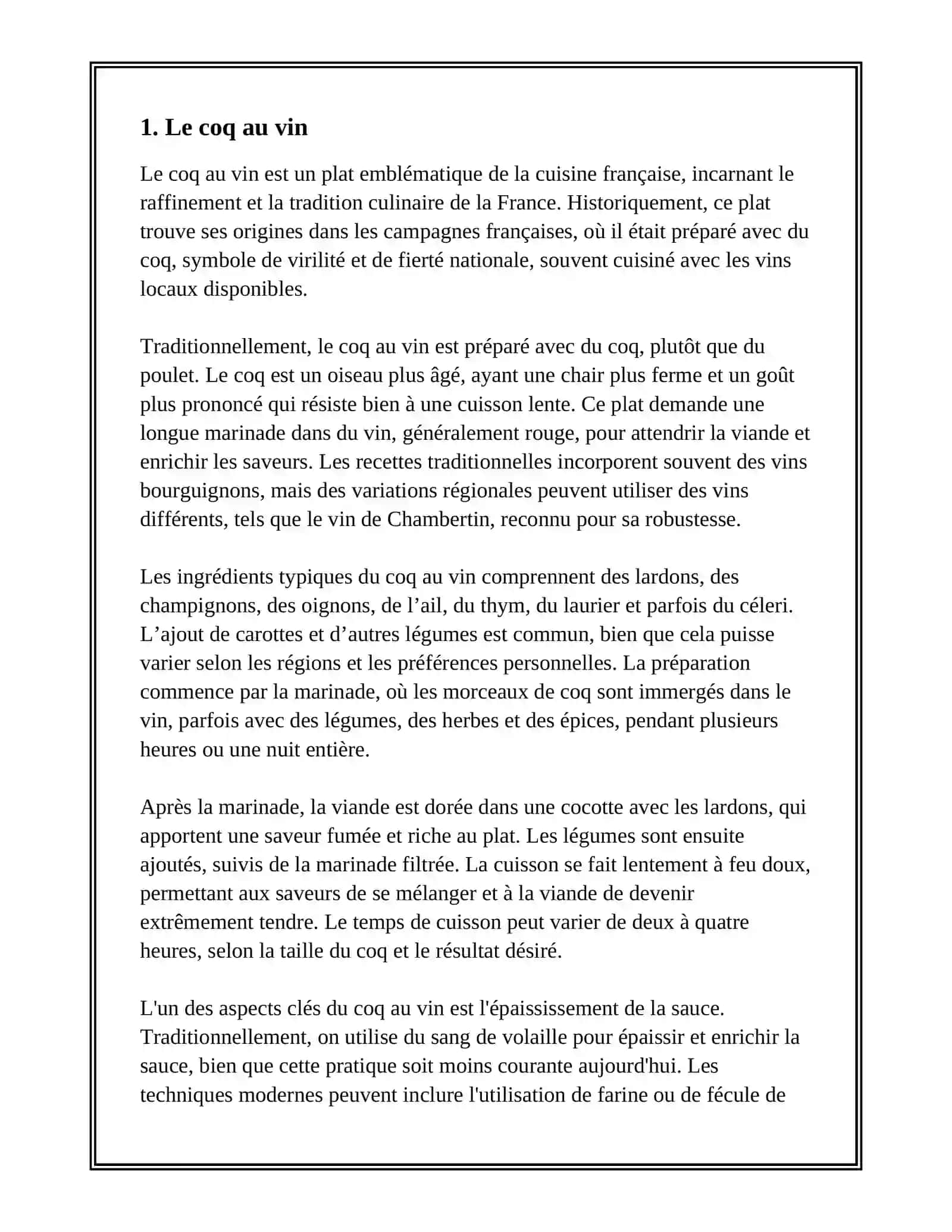 Sujet: LES PLATS NATIONAUX DE LA FRANCE 3
