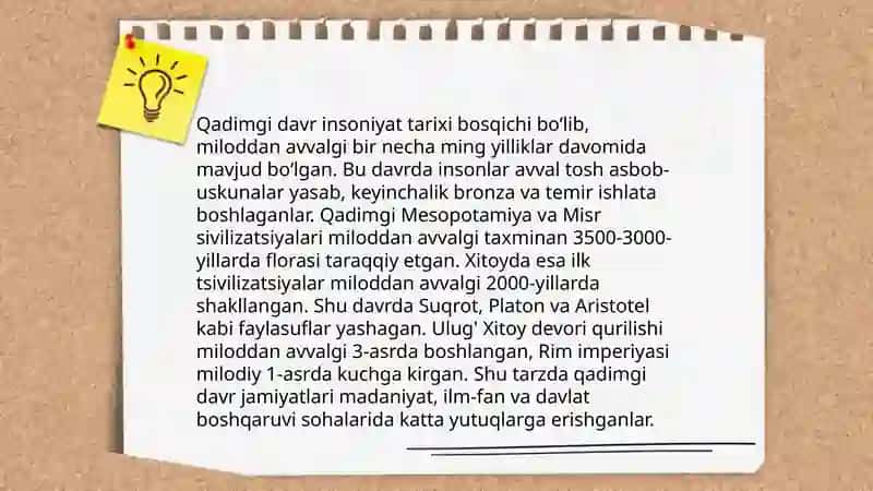 Qadimgi davr insoniyat tarixi 3