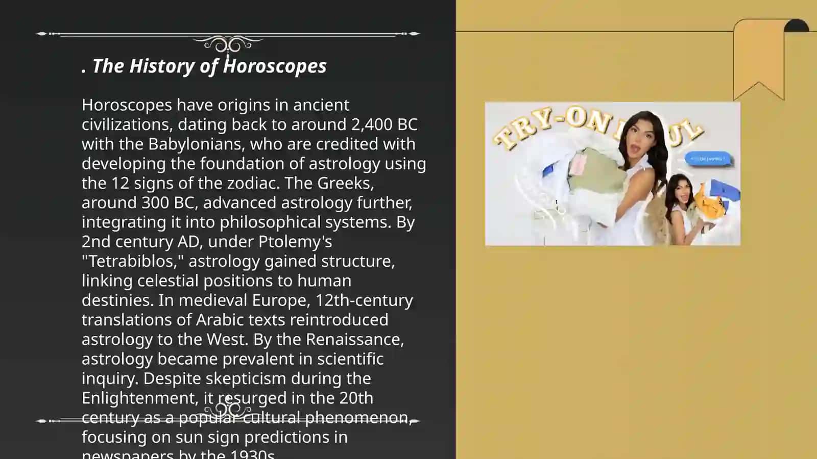 Horoscopes: Tetrabiblos under Ptolemy 3