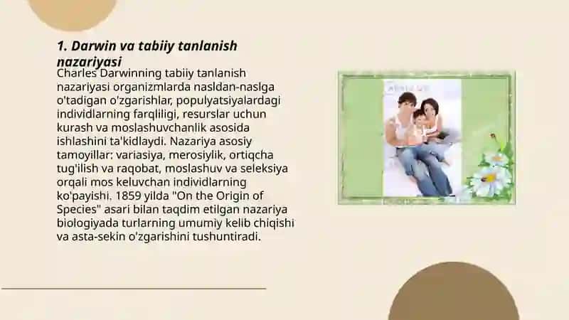 Tabiiy va jinsiy tailanish nazariyalari 3