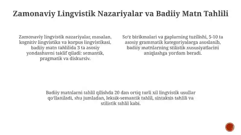 Badiiy matnda Matnning lisoniy maqomi 3