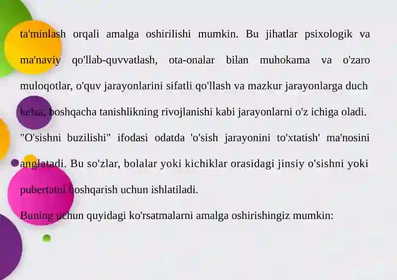 Bolalarda O'sishni Buzilishi 3