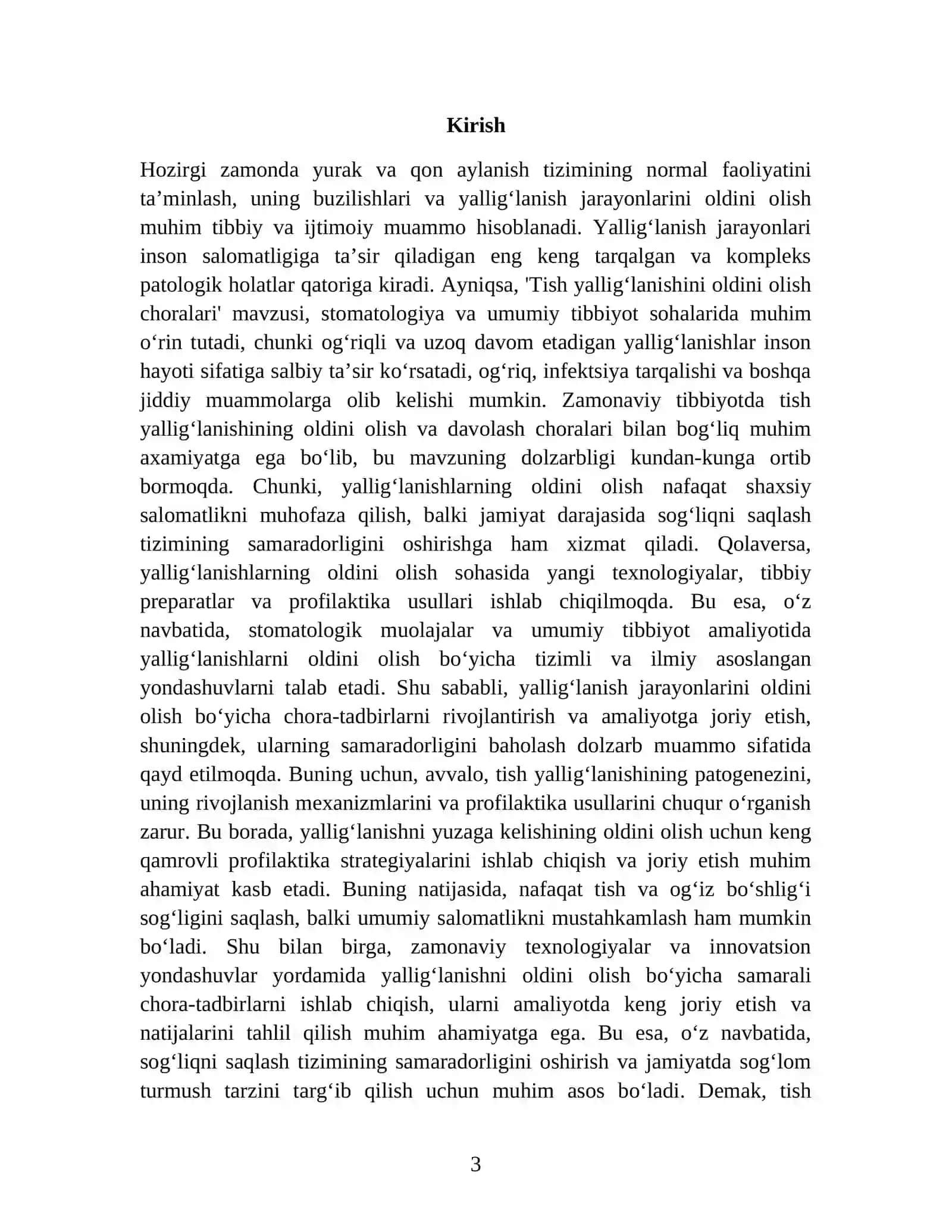 Tish yallig'lanishini oldini olish choralari 3