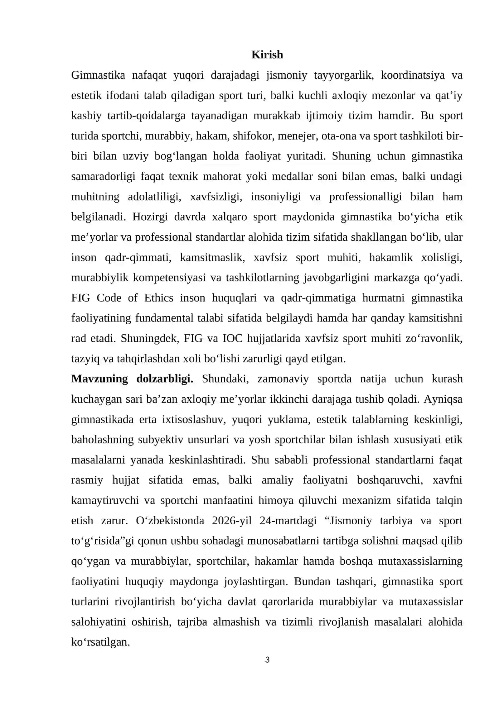 Gimnastikada etik va professional standartlar 3