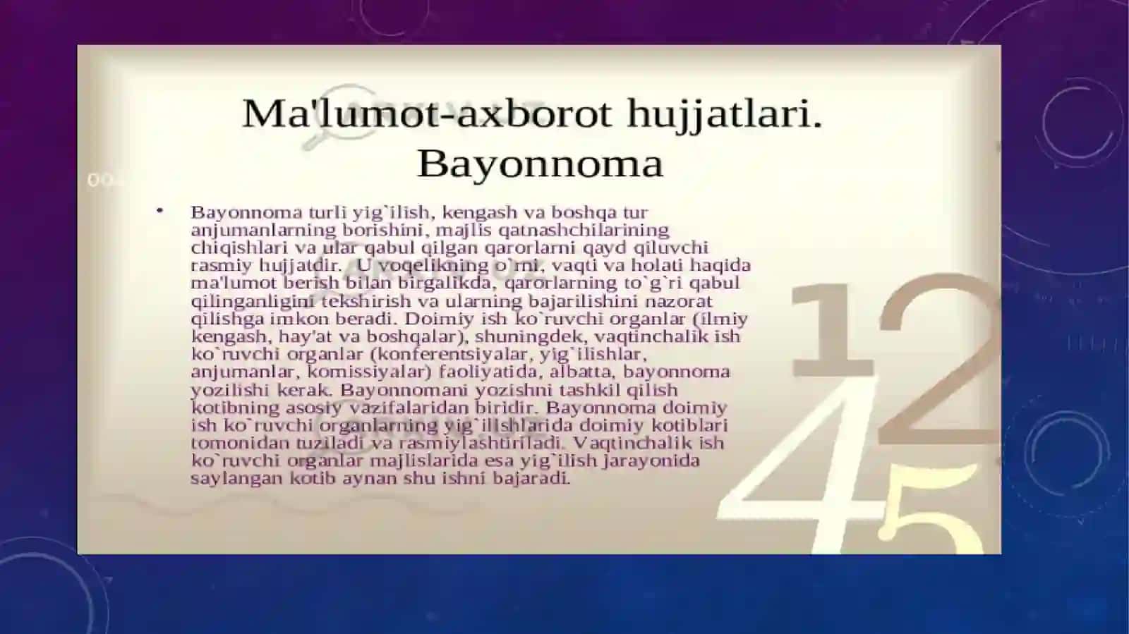 Nizomiy nomidagi tdpu Fizika va matematika fakulteti fizika va astronomiya yònalishi 102 guruh 3