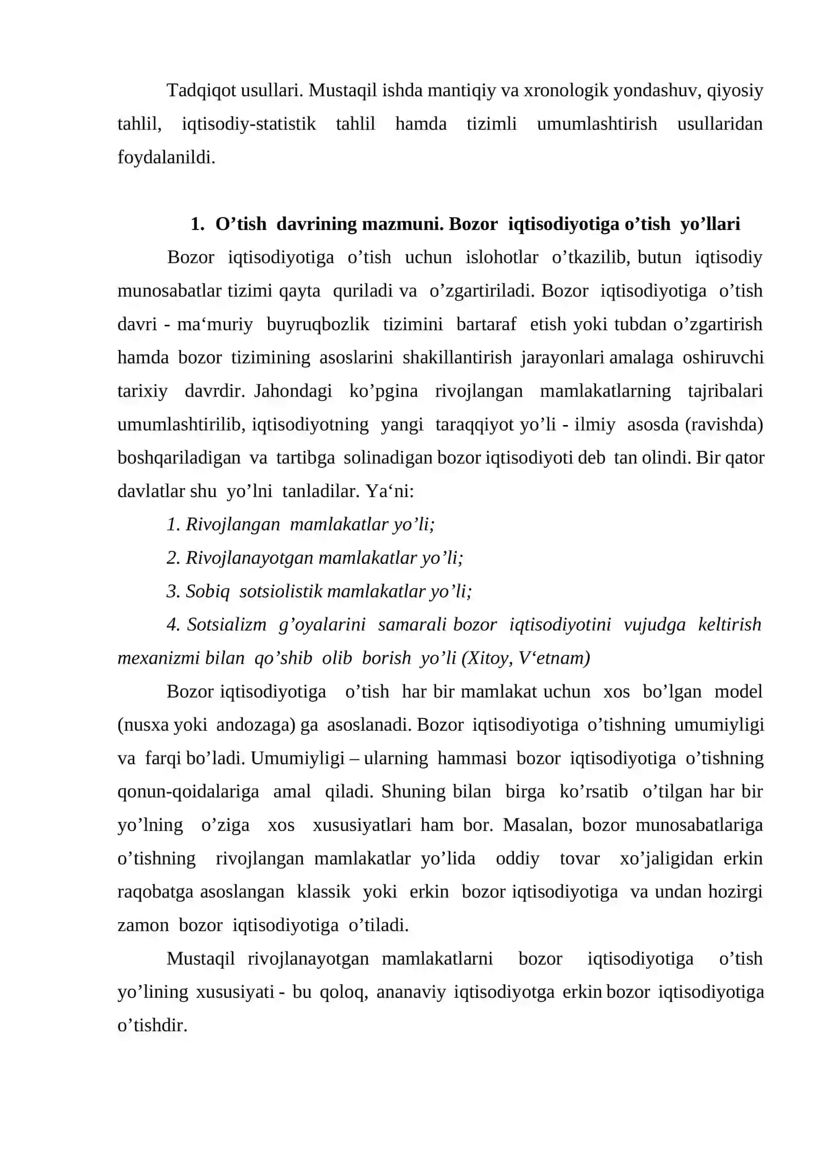 BOZOR IQTISODIYOTIGA O’TISH DAVRI 3