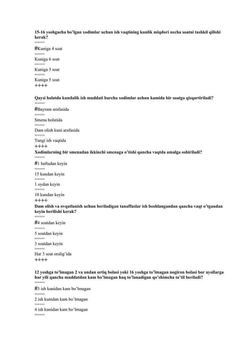 mehnat huquqi fanidan testlar 3