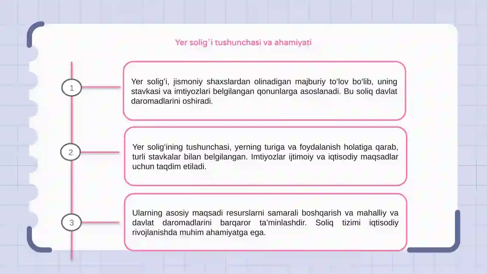 Yer soligʻi stavkalari va soliqdan imtiyozlar 3