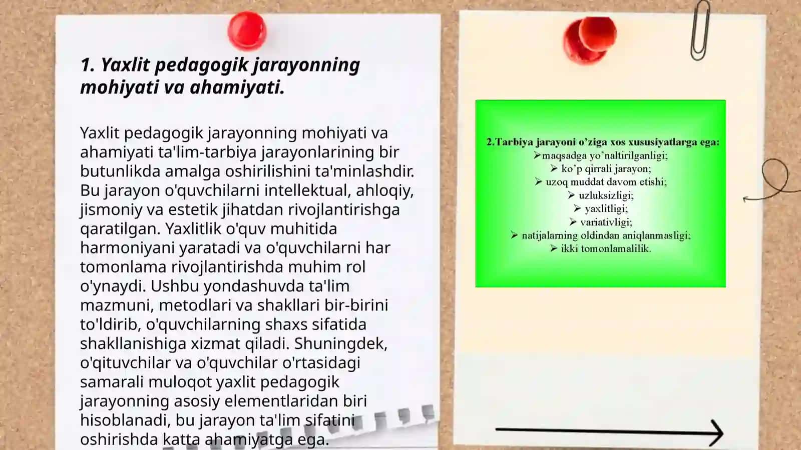 Yaxlit pedagogik jarayon 3