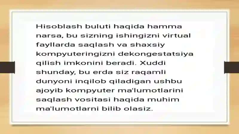 Bulutli hisoblash va maʼlumotlarni saqlash 3