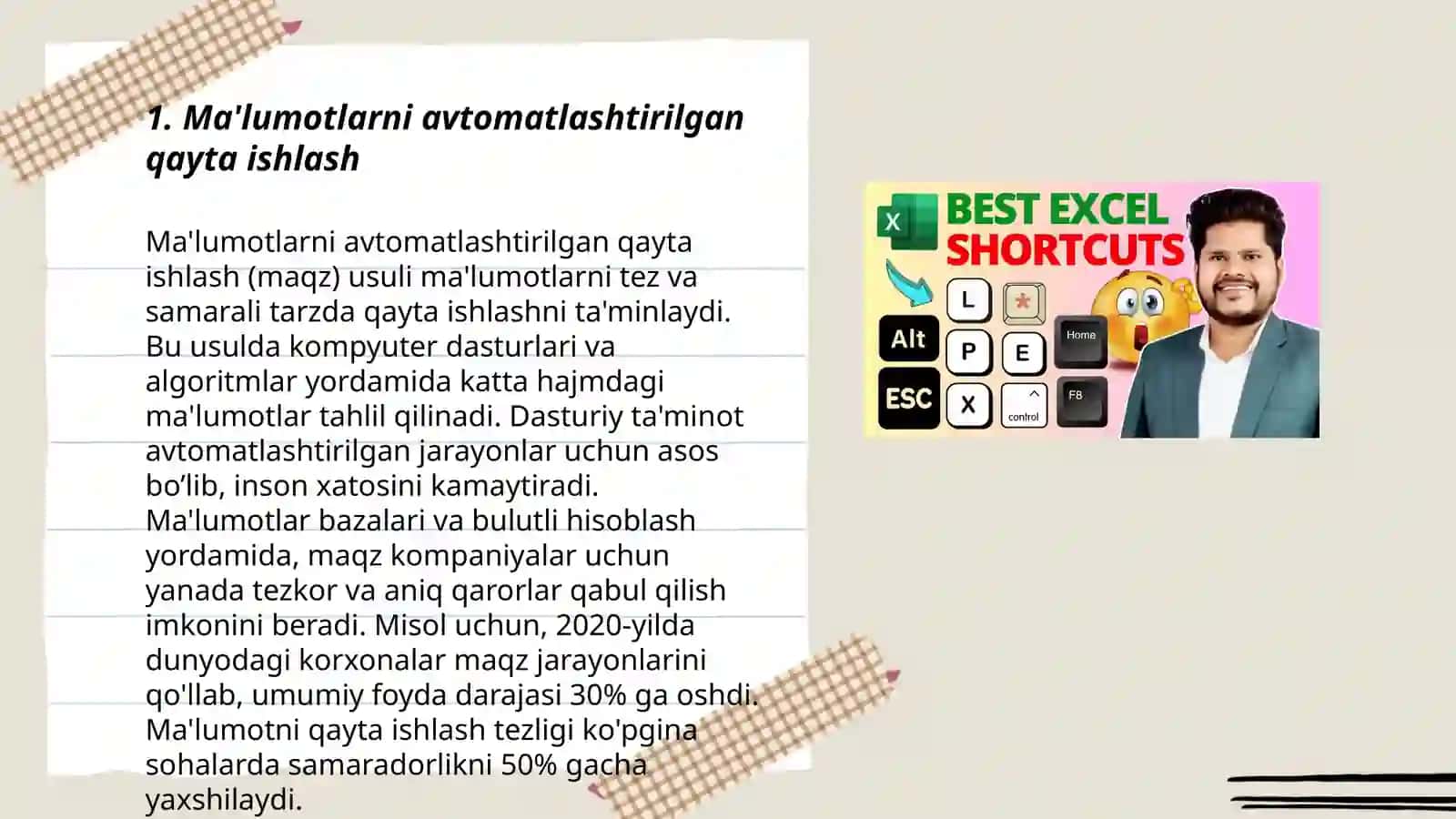 Excel dasturiy taminotining afzalliklari va qulayliklari 3