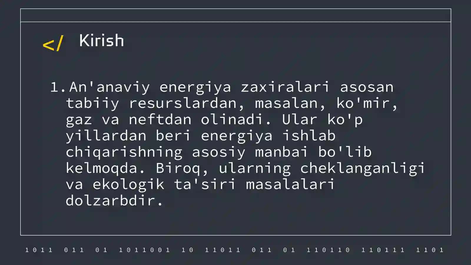 An'anaviy energiya zaxiralari 3