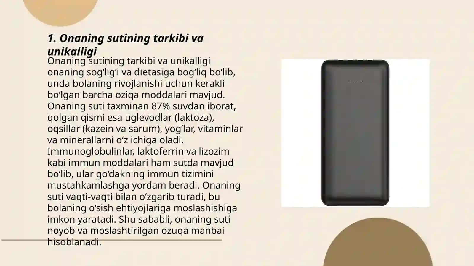 Onaning sutining tarkibi va unikalligi 3