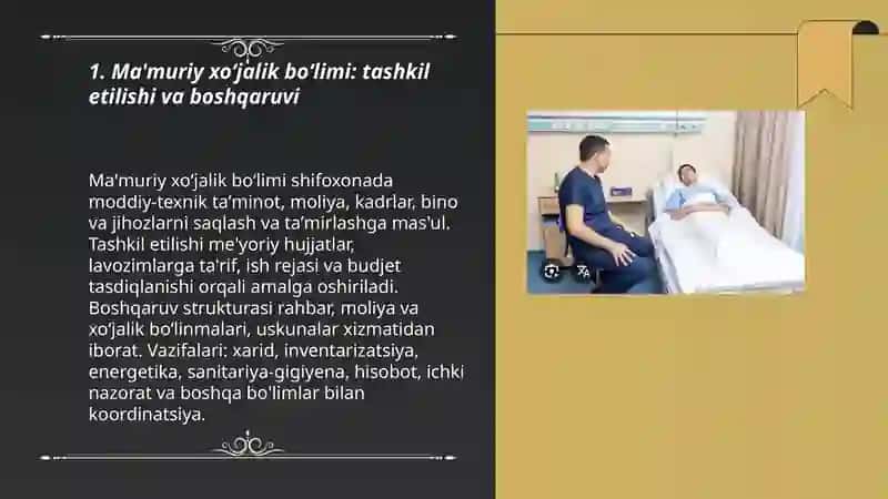 Shifoxona Tuzilishi 3