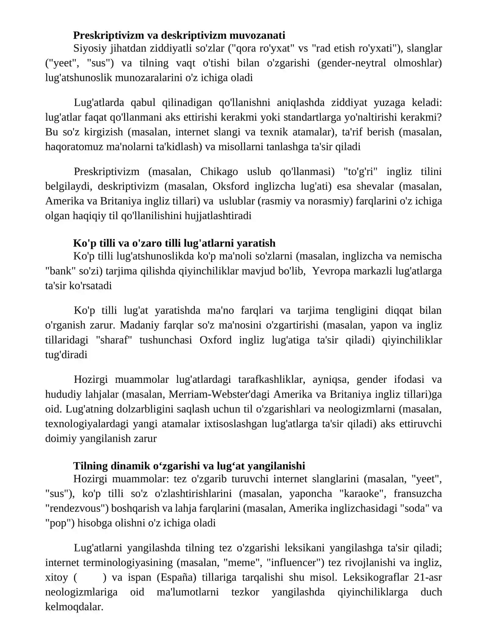Lugʻatshunoslikning dolzarb masalalari 3