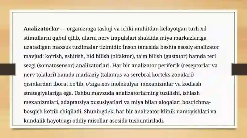 Analizatorlar 3
