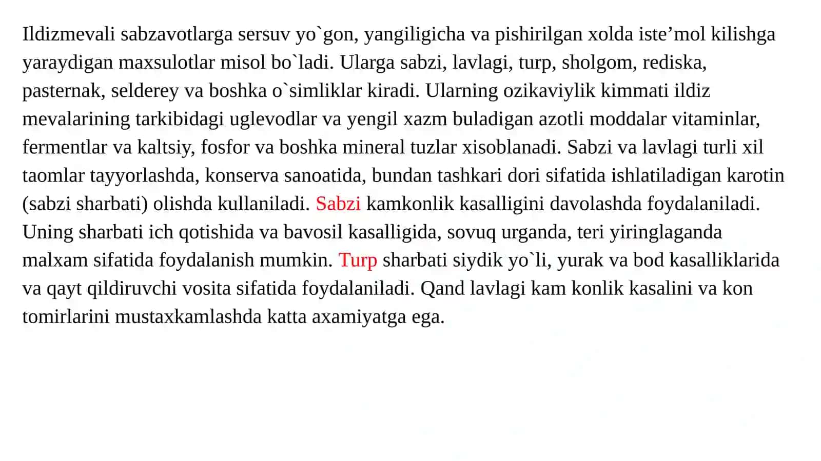 Ildiz mevalarning shifobaxshlik xususiyatlari 3