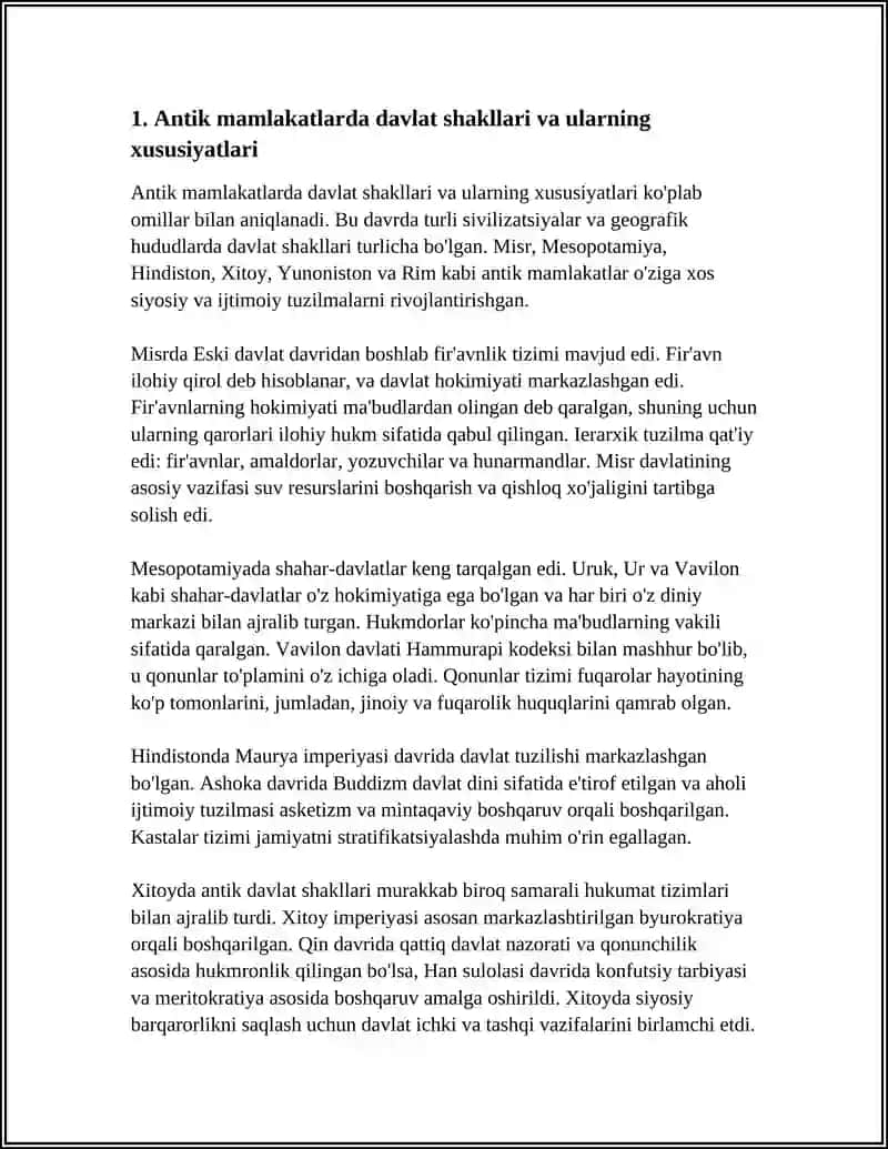 ANTIK MAMLAKATLARI DAVLATI VA HUQUQI 3
