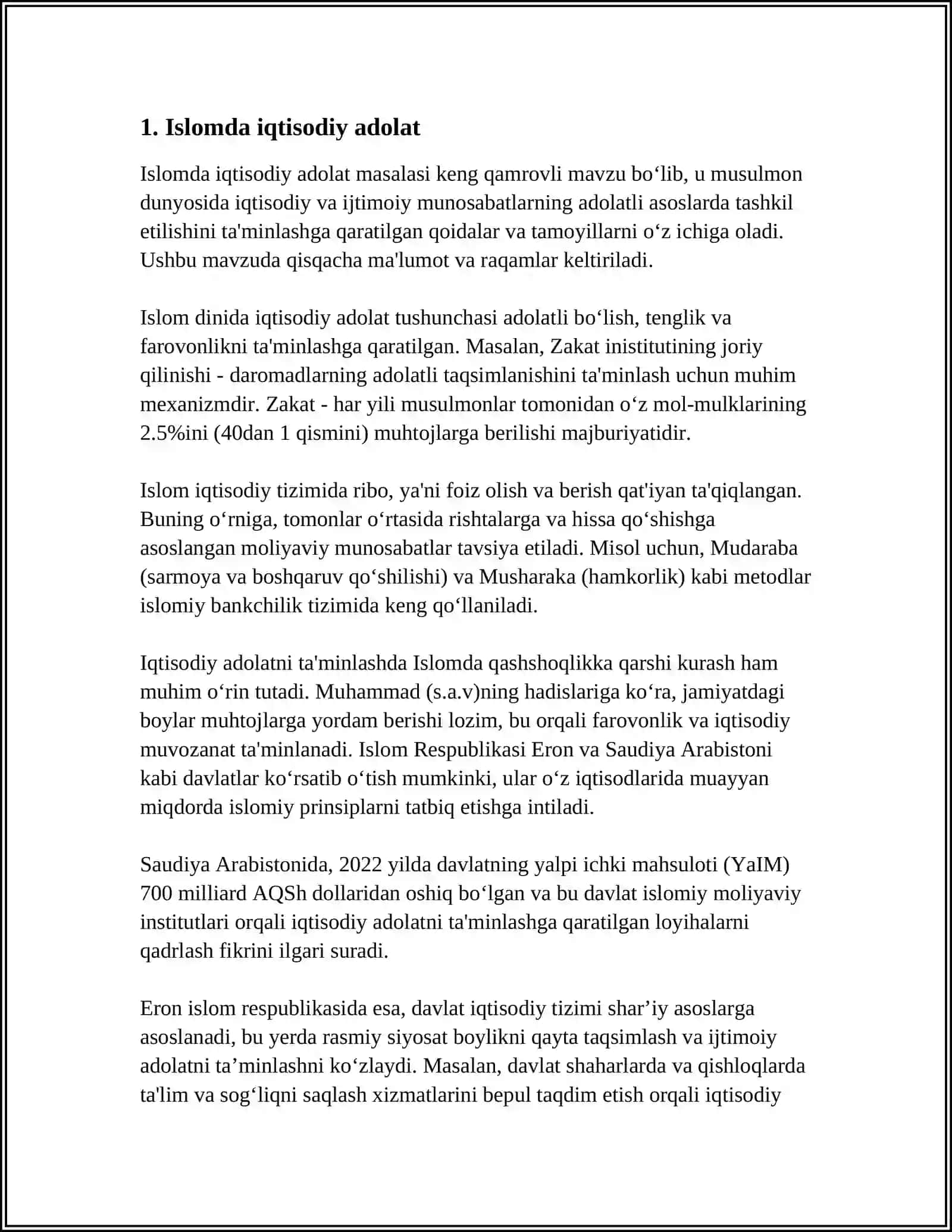 Islomda iqtisodiy adolat 3