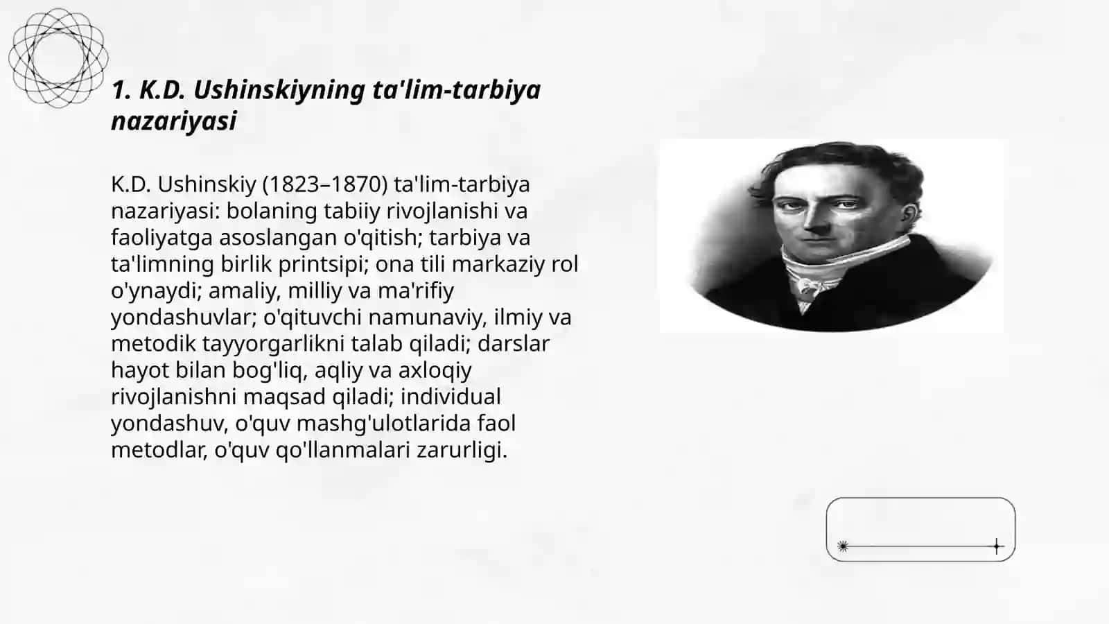 K.D.Ushinskiy, I.F.Gerbart va A.S.Makarenkoning pedagogik qarashlar 3