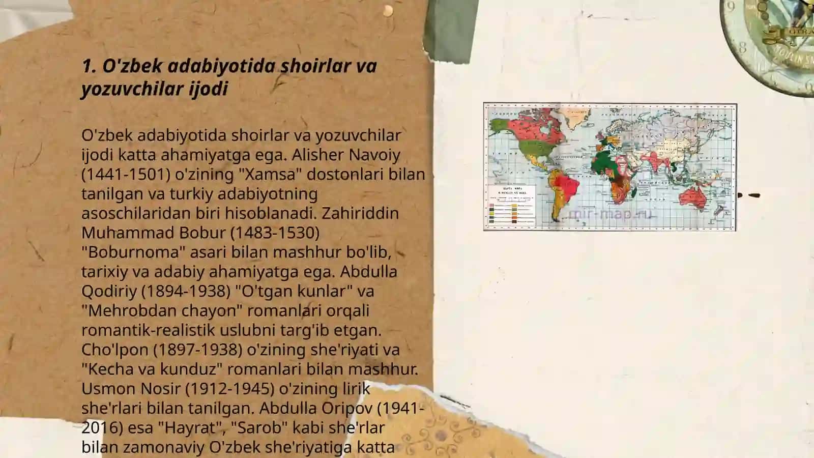 O'zbek adabiyotida shoirlar va yozuvchilar ijodi 3