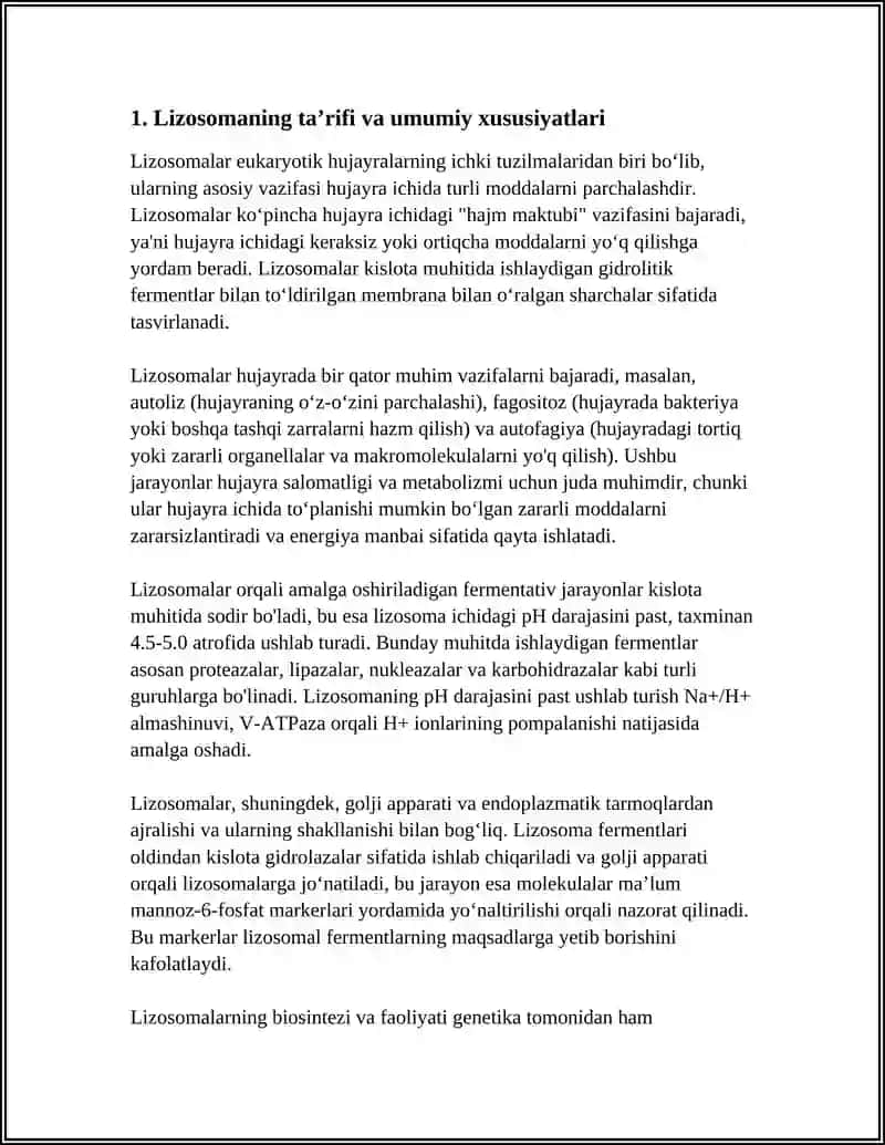 LIZOSOMALAR VA ULARNING TURLARI 3