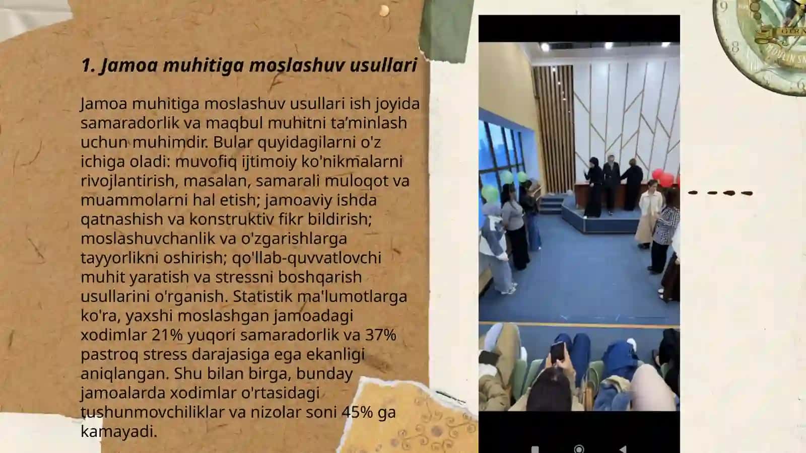 Jamoa muhitiga moslashuv usullari 3