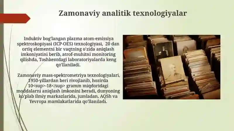 Zamonaviy Analitik Kimyo va Uning Qoʻllanilishi 3