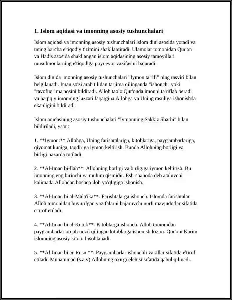 DINSHUNOSLIK:ISLOM DINI 3