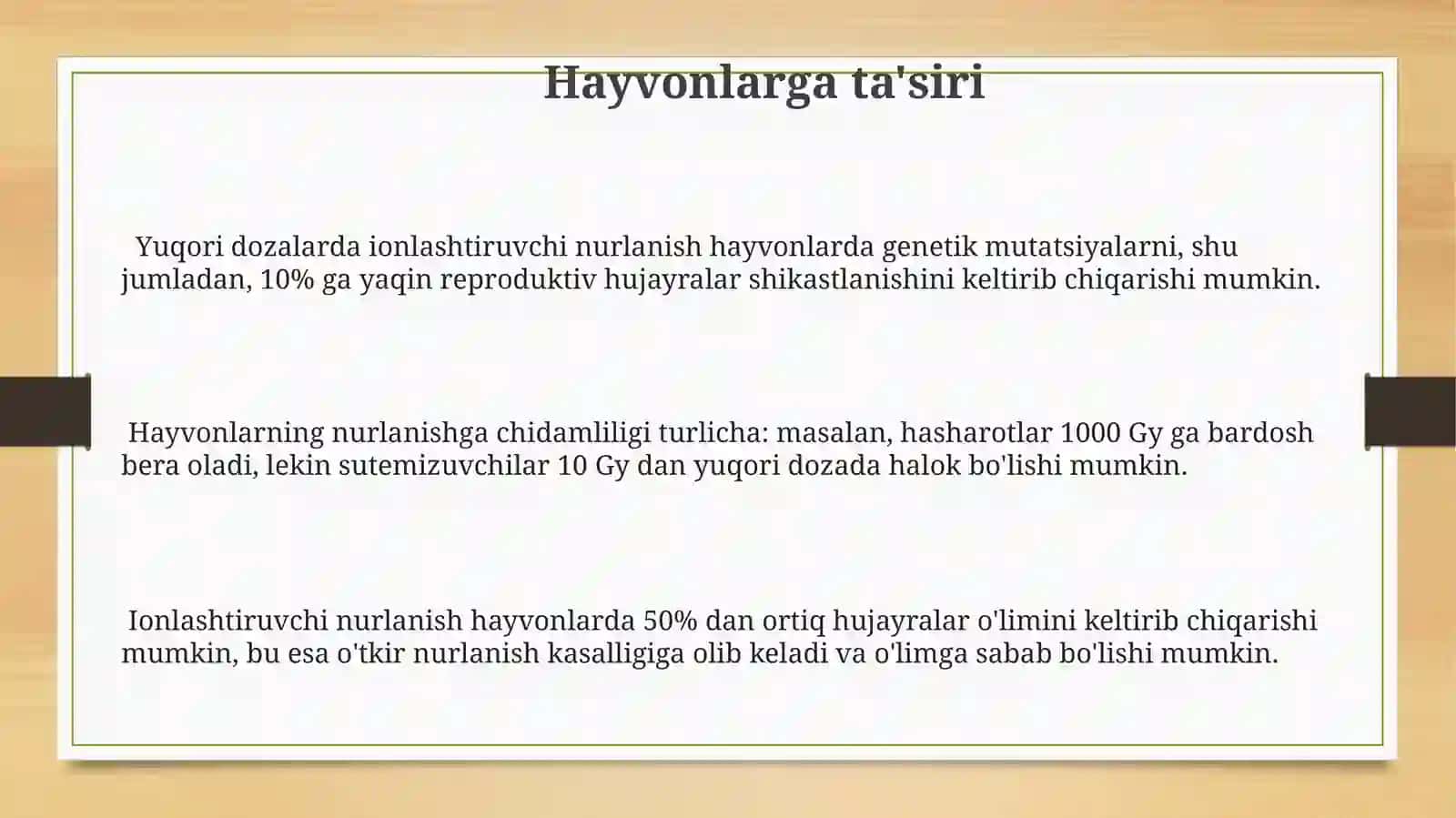 Ionlantiruvchi nurlarning yaxlit organizmlarga tasiri 3