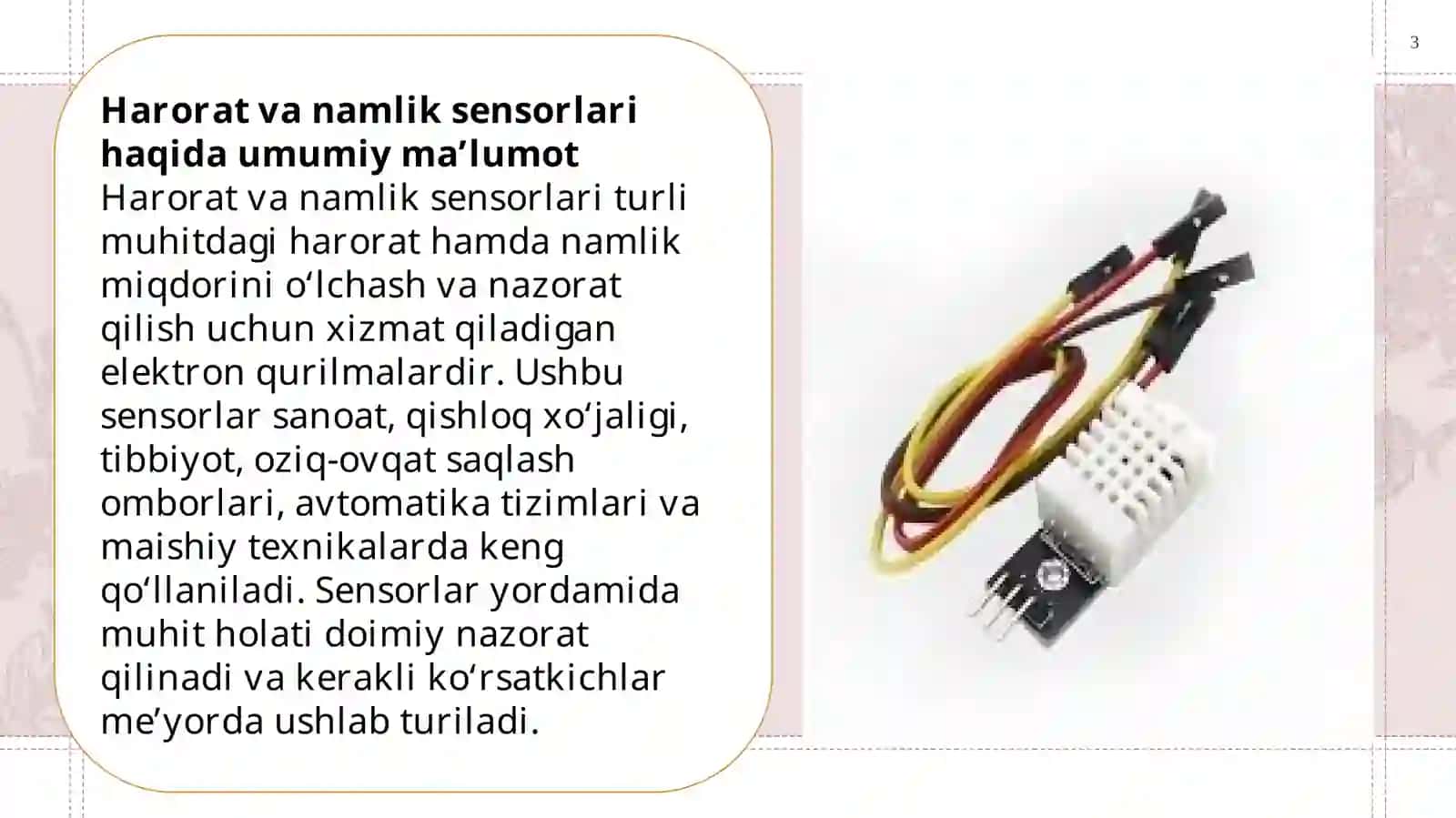 Harorat va namlik sensorlarini ishlash prinspi 3