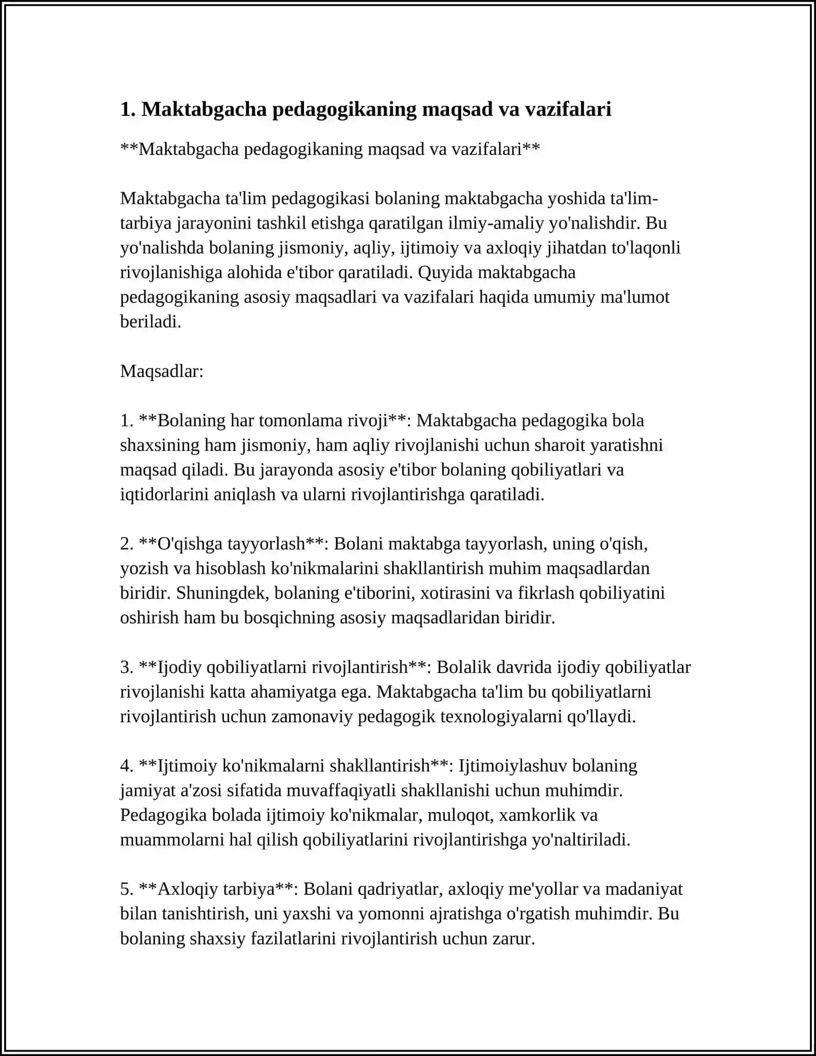 Maktabgacha Pedagogikaning Umumiy Asoslari 3