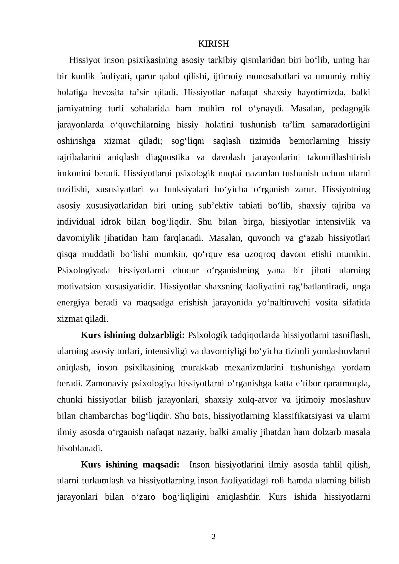HISSIYOT KLASSIFIKATSIYASI 3