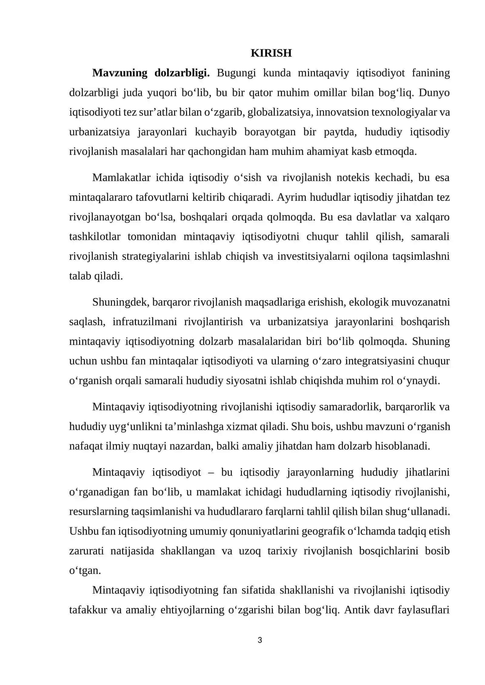 Mintaqaviy iqtisodiyot tarmoqlari 3
